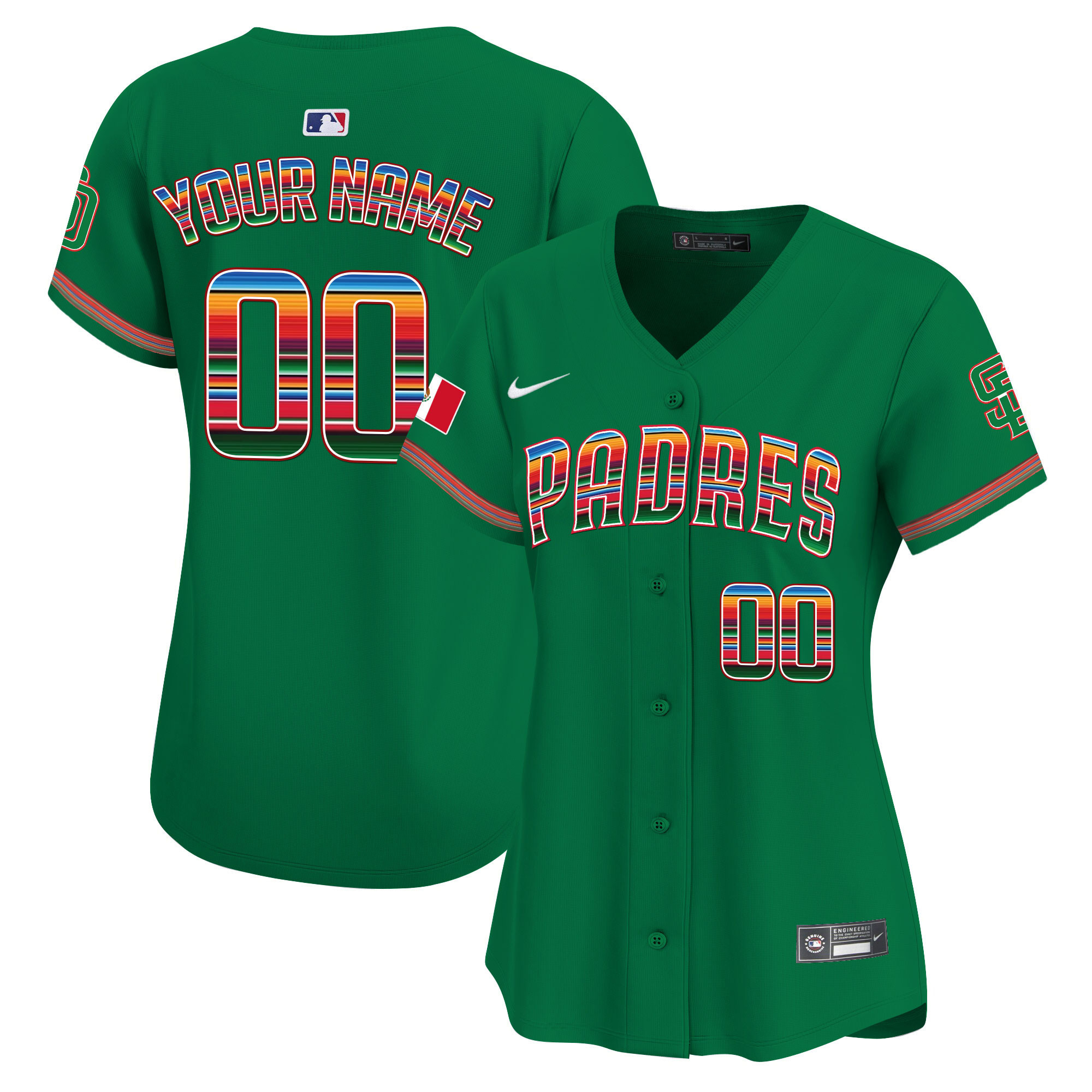 San Diego Padres Mexico Premier Limited Custom Green Jersey