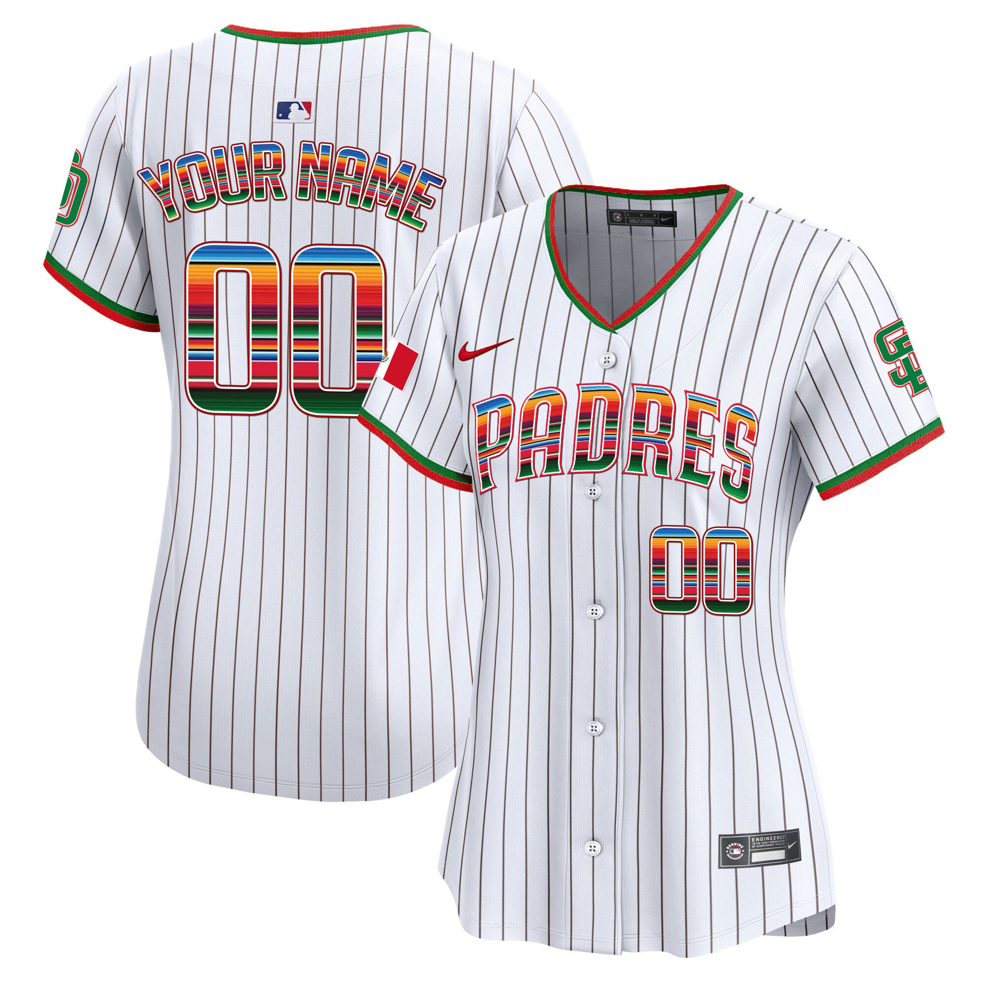 San Diego Padres Mexico Premier Limited Custom Pinstripe Jersey