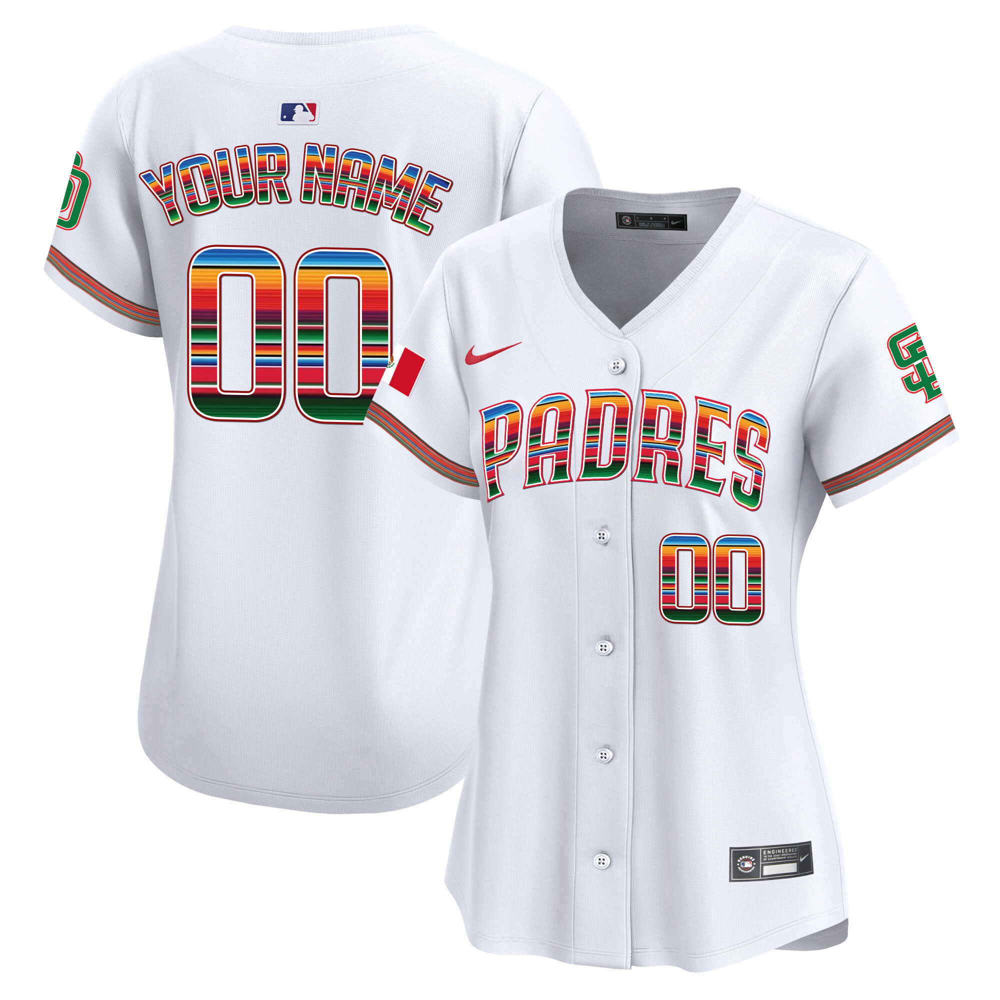 San Diego Padres Mexico Premier Limited Custom White Jersey