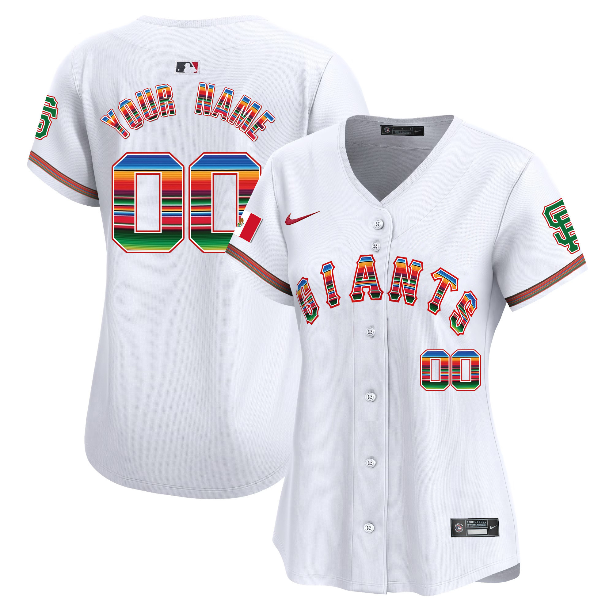 San Francisco Giants Mexico Vapor Premier Limited Custom White Jersey