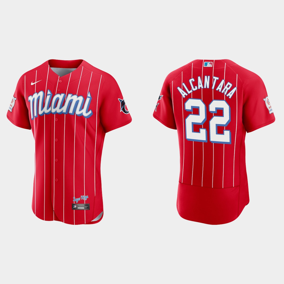 Sandy Alcantara Miami Marlins City Connect Jersey - Red