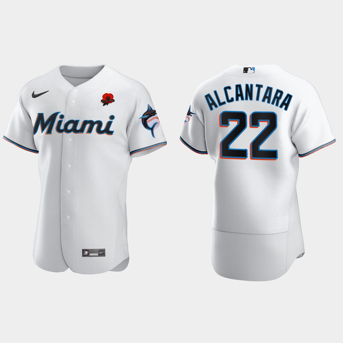 Sandy Alcantara Miami Marlins Memorial Day Jersey - White