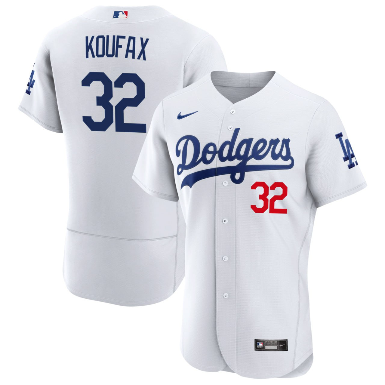 Sandy Koufax Los Angeles Dodgers White Jersey