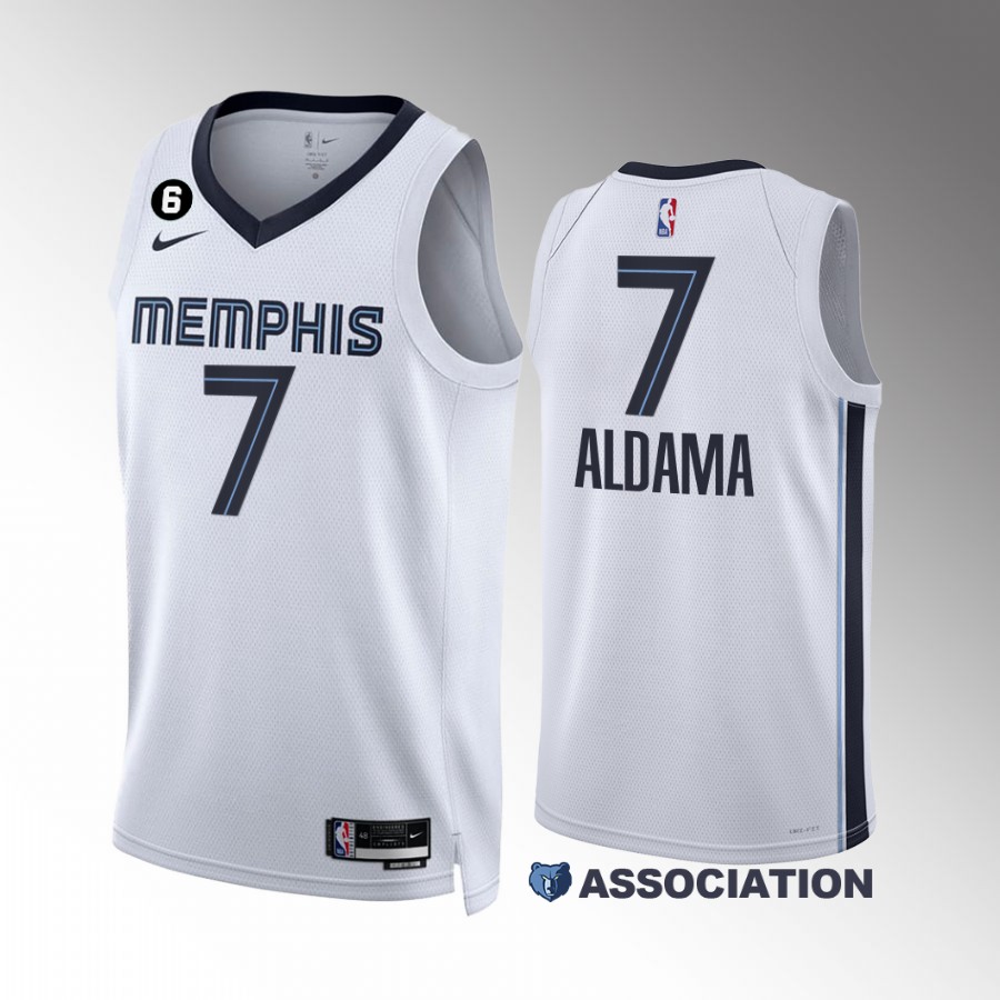 Santi Aldama #7 Memphis Grizzlies Association Edition White Jersey