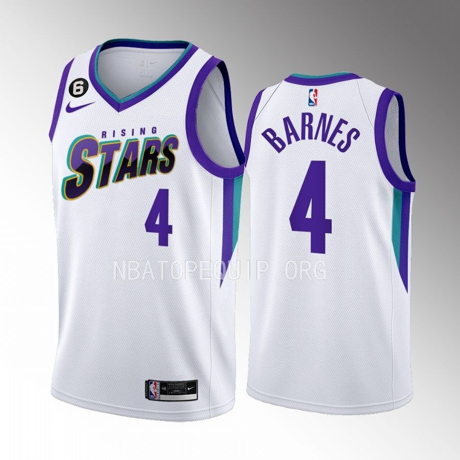 Scottie Barnes Rising Stars White Jersey Toronto Raptors #4