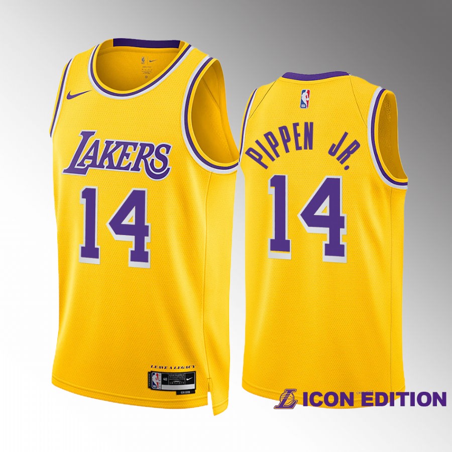 Scotty Pippen Jr. Los Angeles Lakers Gold #14 Icon Edition Jersey Swingman