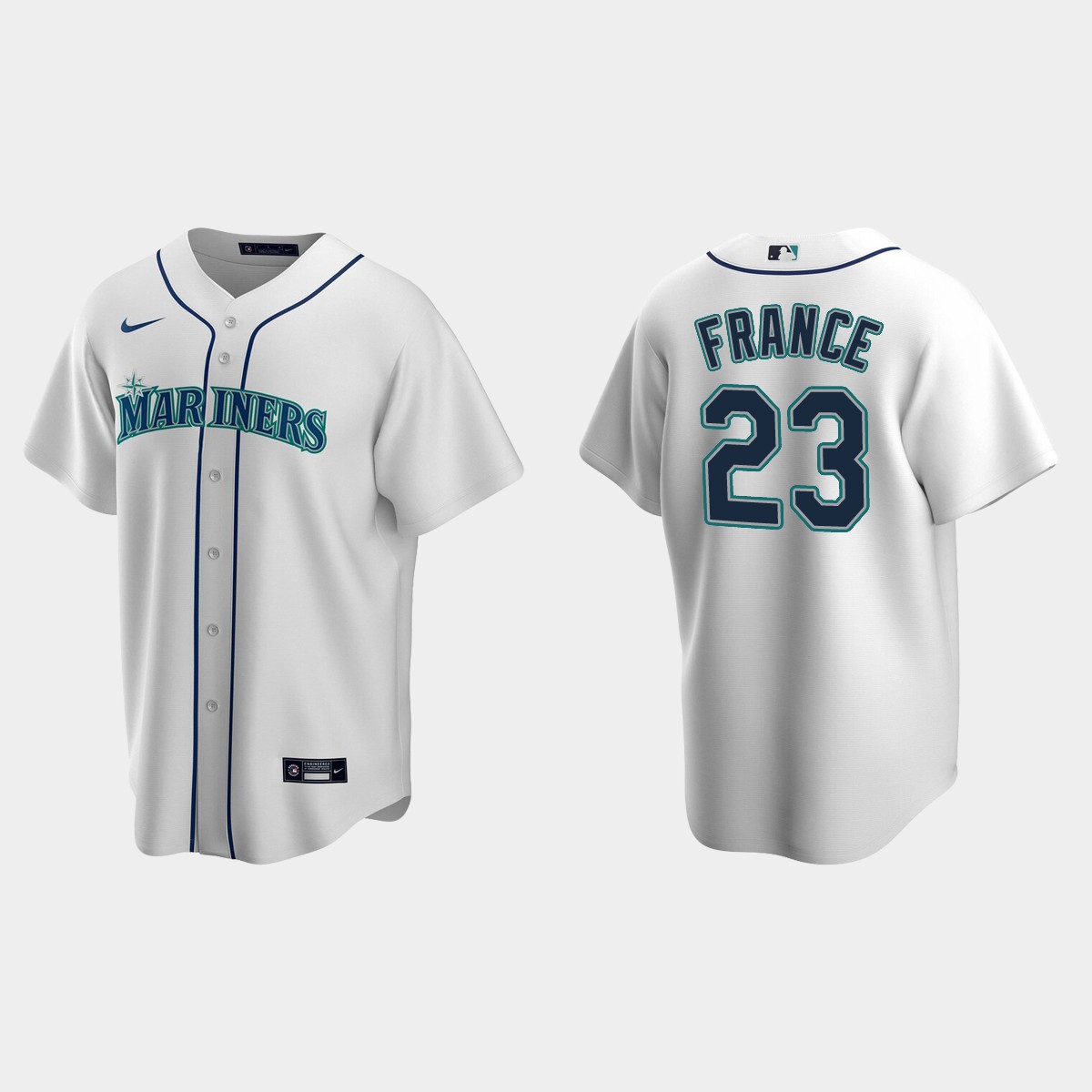 Seattle Mariners #23 Ty France Home Jersey - White