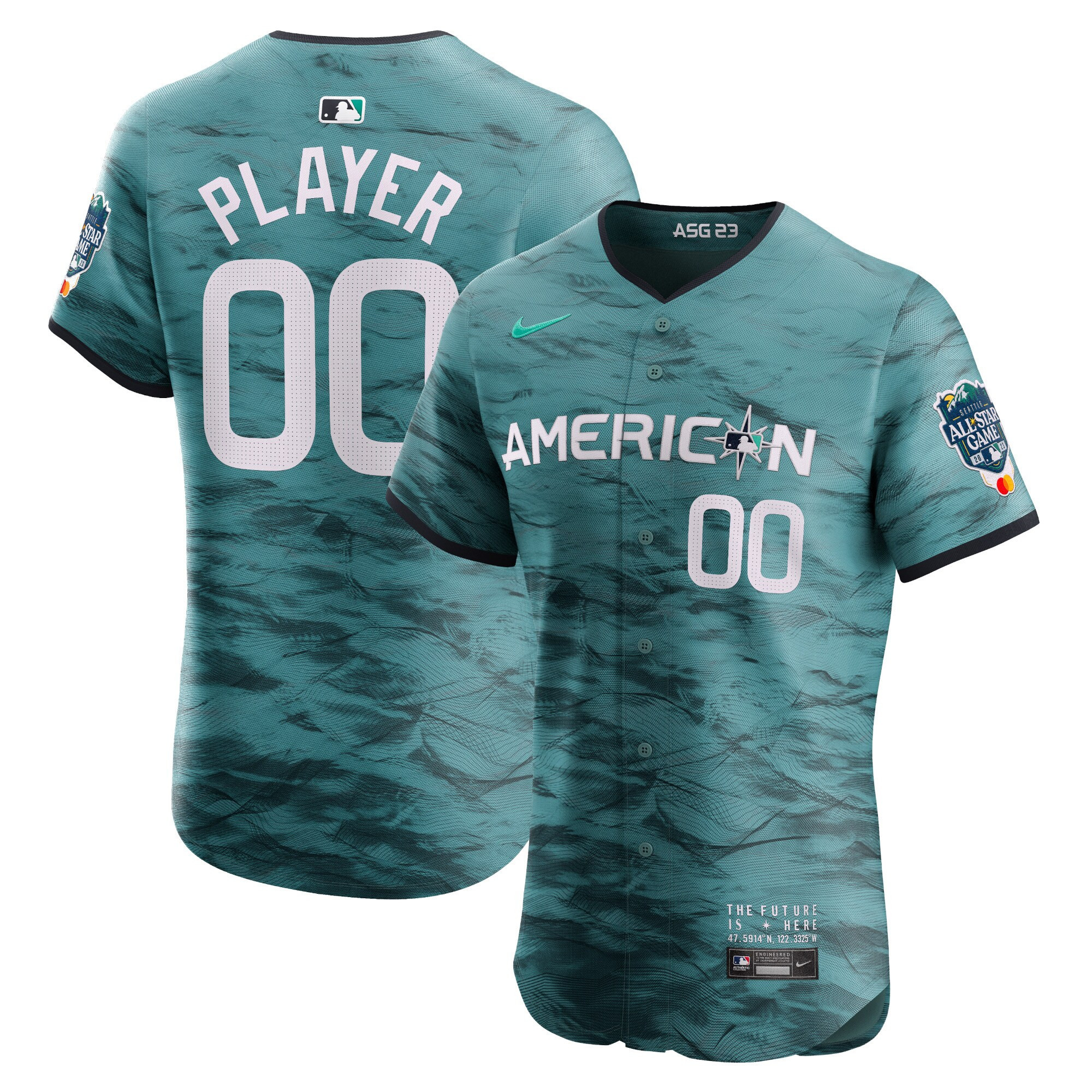 Seattle Mariners American League All-Star Game Teal Custom Flex Base Jersey