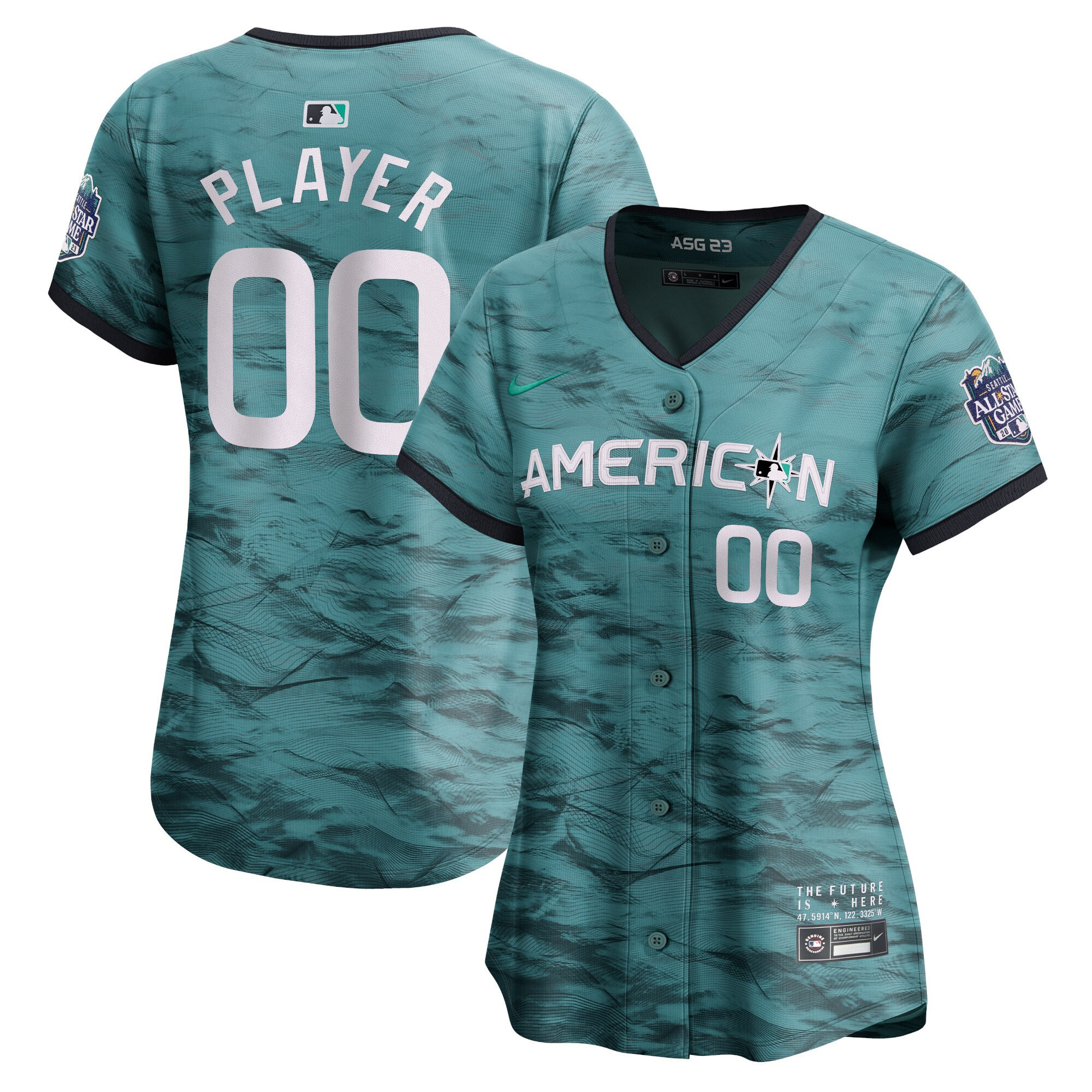 Seattle Mariners American League All-Star Game Teal Custom Flex Base Jersey