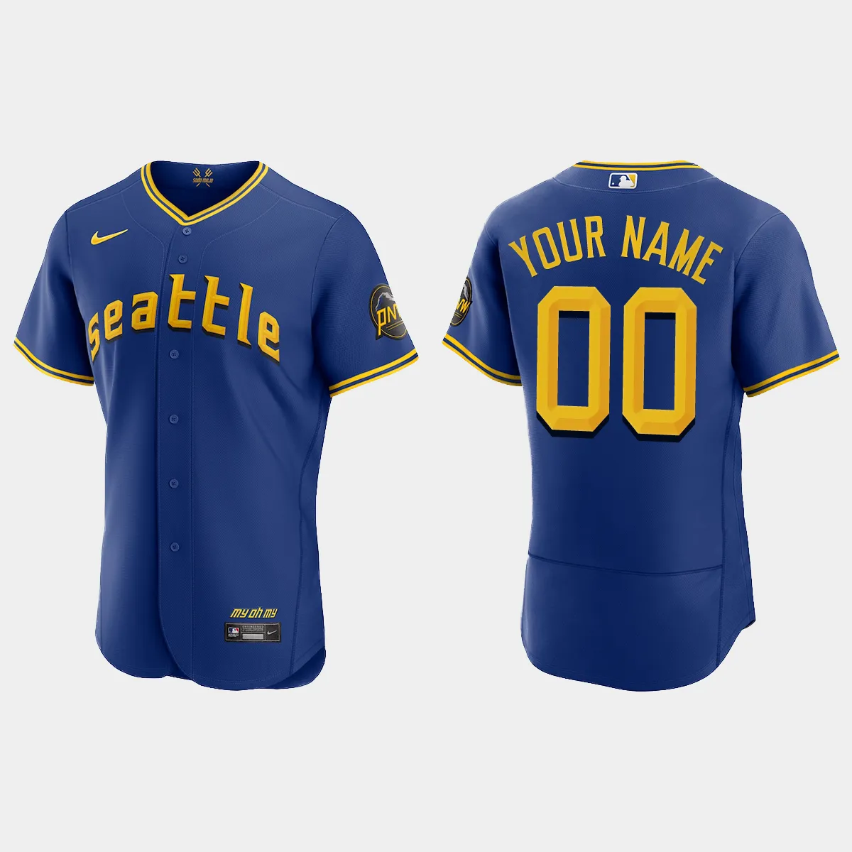 Seattle Mariners Custom City Connect Jersey - Royal