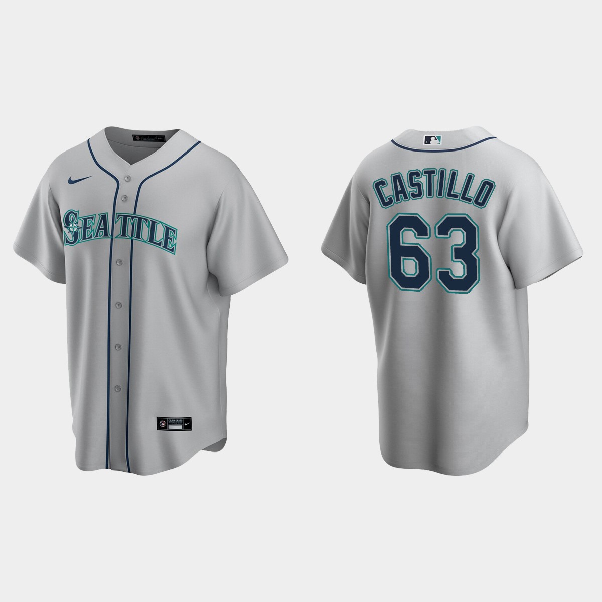 Seattle Mariners Diego Castillo Road Jersey - Gray