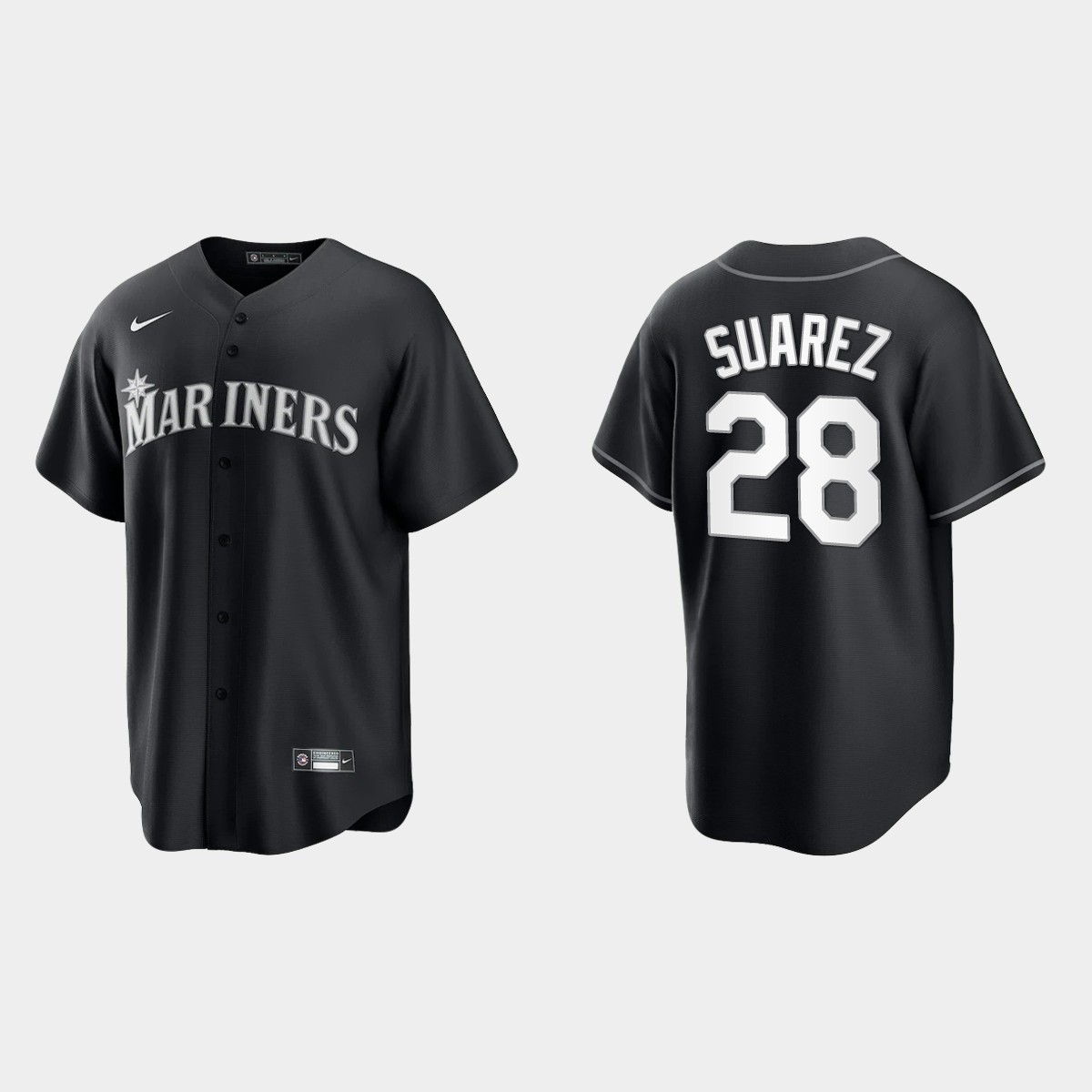 Seattle Mariners Eugenio Suarez Jersey - Black White