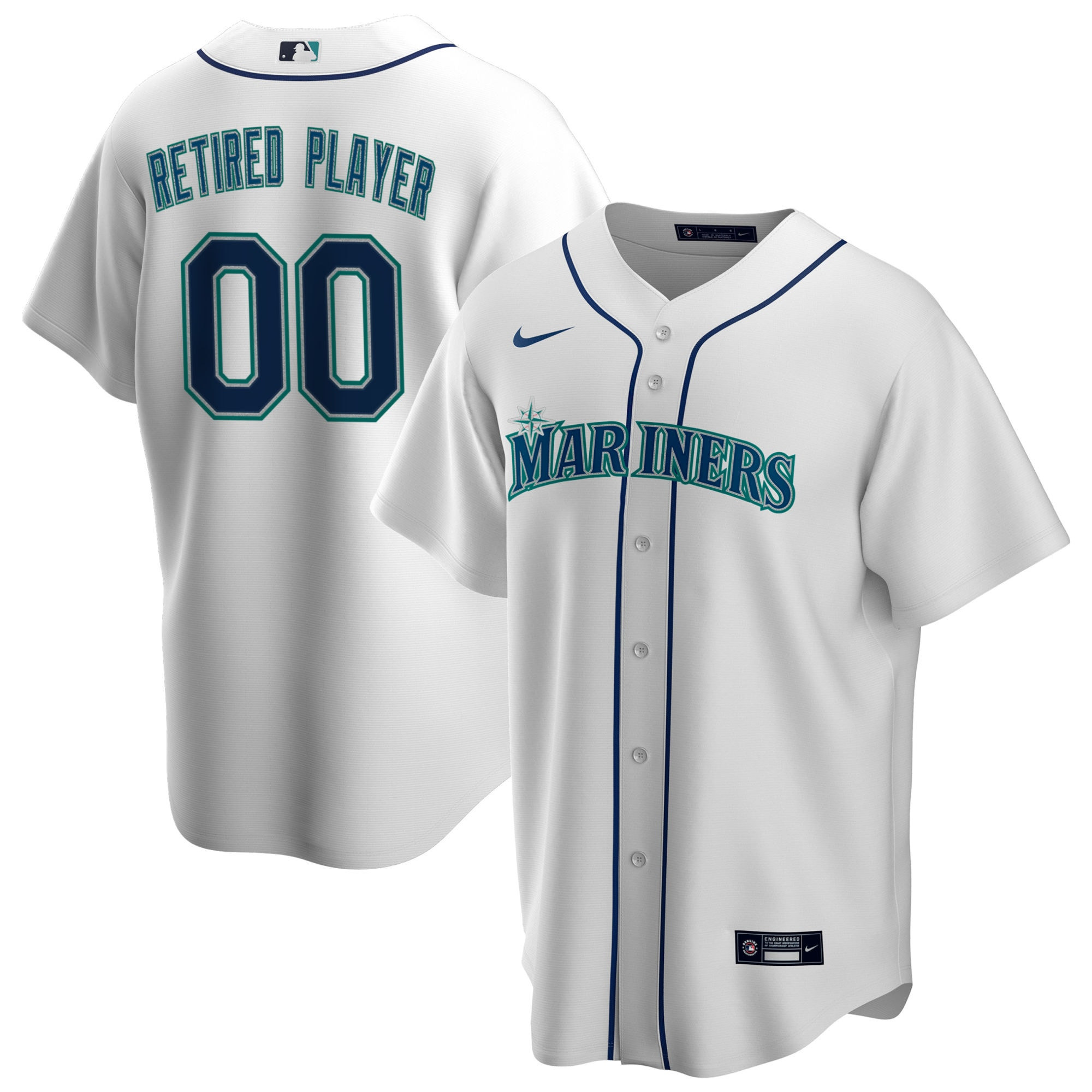 Seattle Mariners Home Pick-a-player Retired Roster Replica Jersey - White Custom Jerseys 