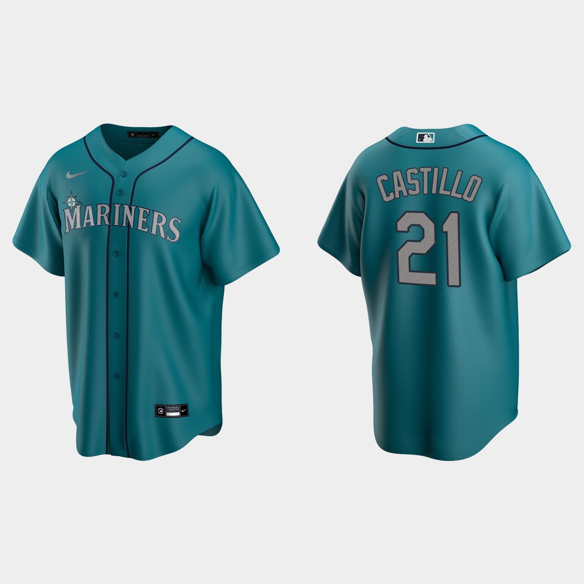 Seattle Mariners Luis Castillo Alternate Jersey - Aqua
