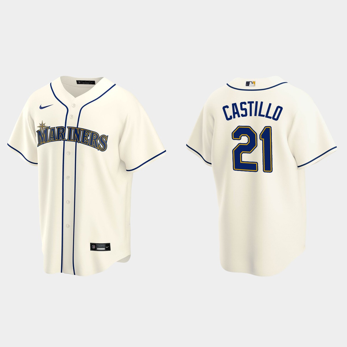 Seattle Mariners Luis Castillo Alternate Jersey - Cream