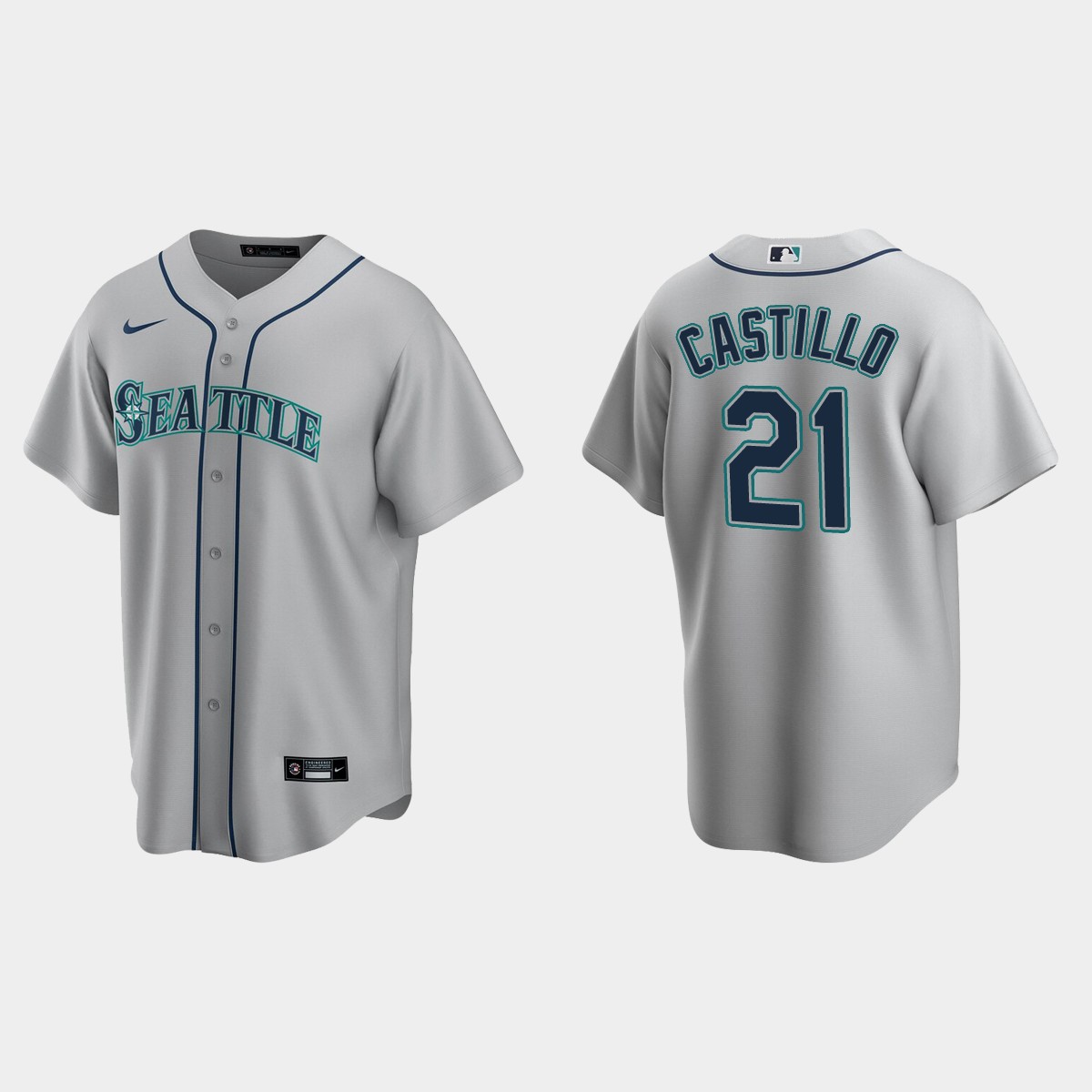 Seattle Mariners Luis Castillo Road Jersey - Gray