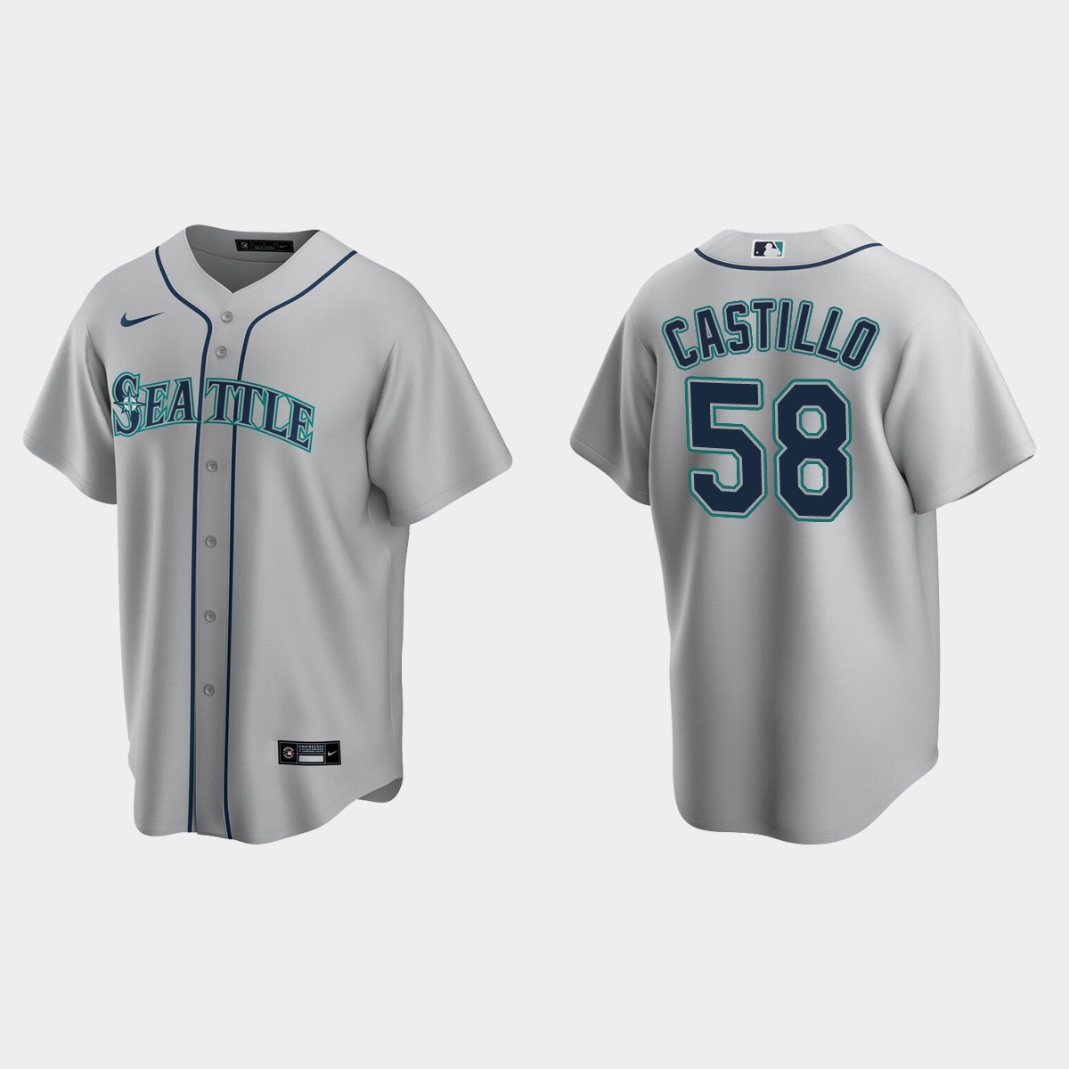 Seattle Mariners Luis Castillo Road Jersey - Gray