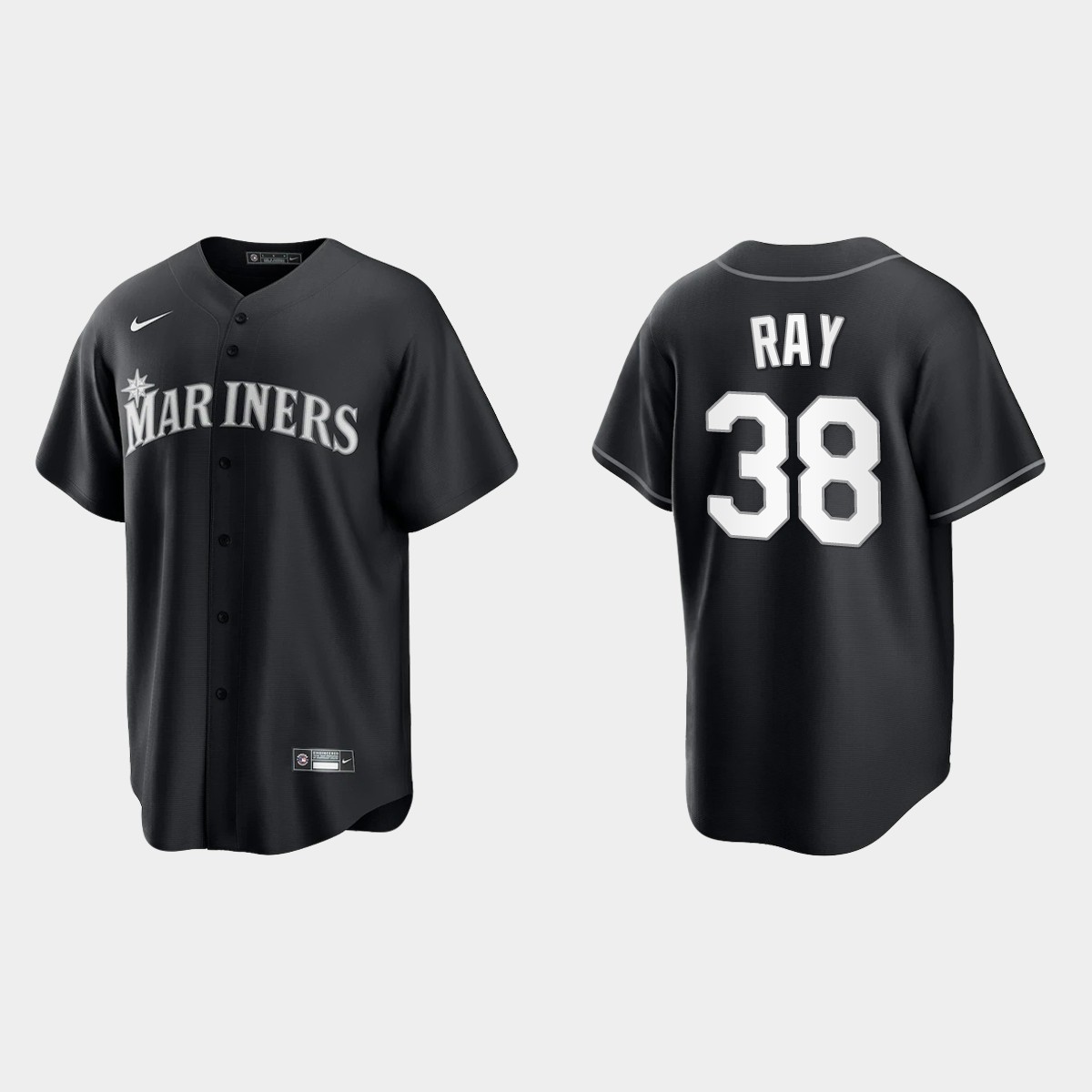 Seattle Mariners Robbie Ray Jersey - Black White