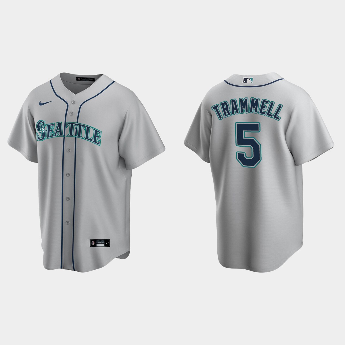 Seattle Mariners Taylor Trammell Road Jersey - Gray