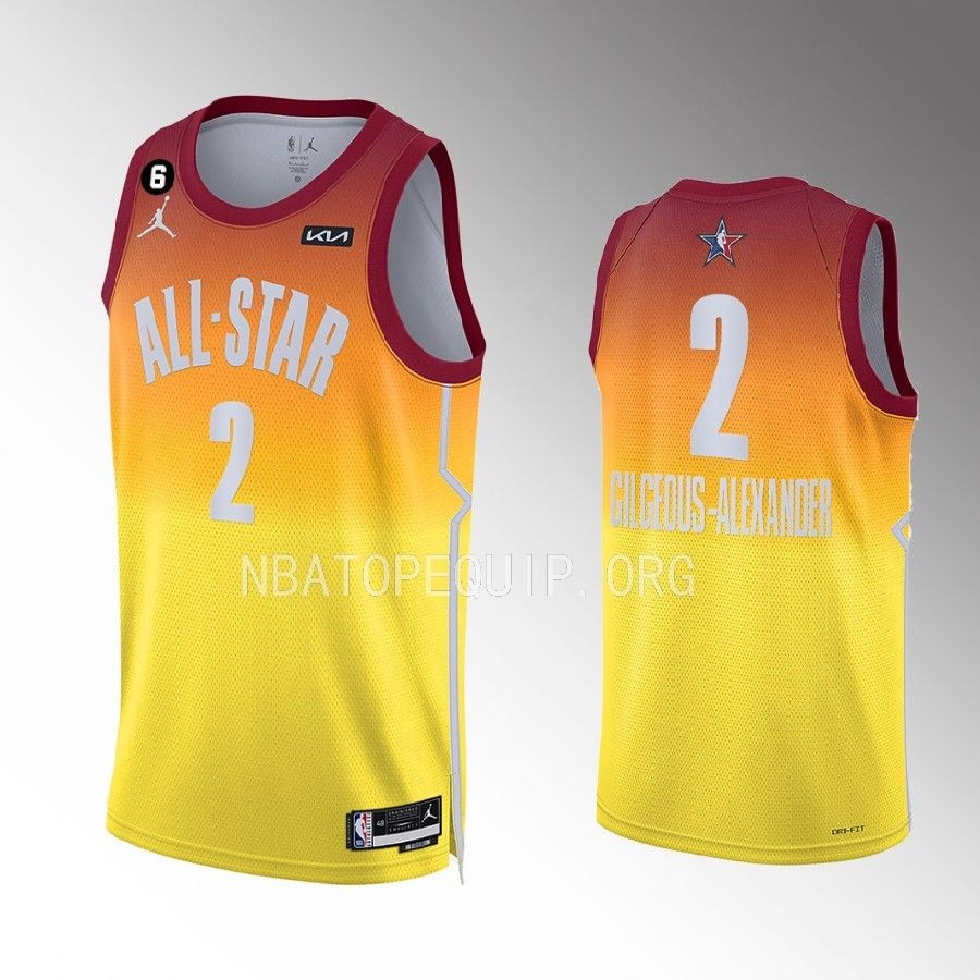 Shai Gilgeous-Alexander All-Star Reserves Carmine Jersey Oklahoma City Thunder #2
