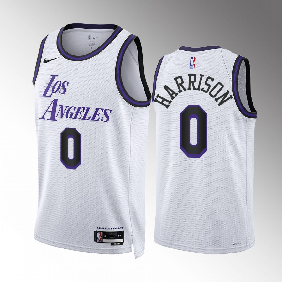 Shaquille Harrison Los Angeles Lakers #0 White Jersey City Edition Swingman