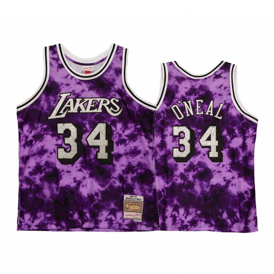 Shaquille O'Neal #34 Los Angeles Lakers Galaxy Jersey Purple