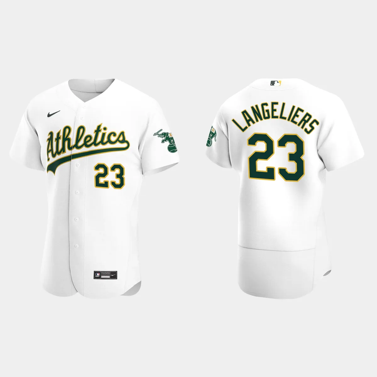 Shea Langeliers Oakland Athletics Home Jersey - White