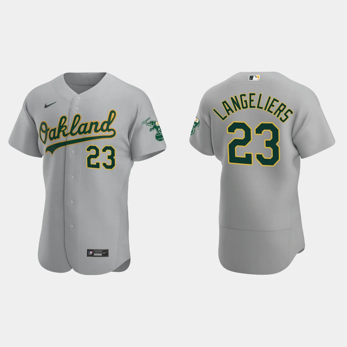 Shea Langeliers Oakland Athletics Road Jersey - Gray