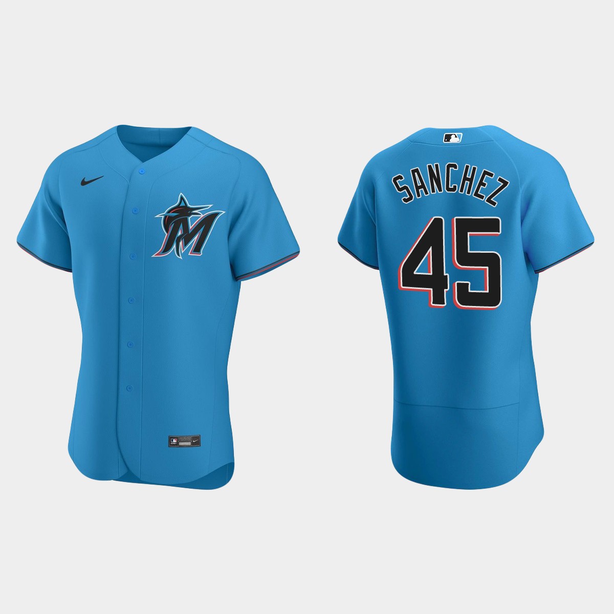 Sixto Sanchez #45 Miami Marlins Alternate Jersey - Blue