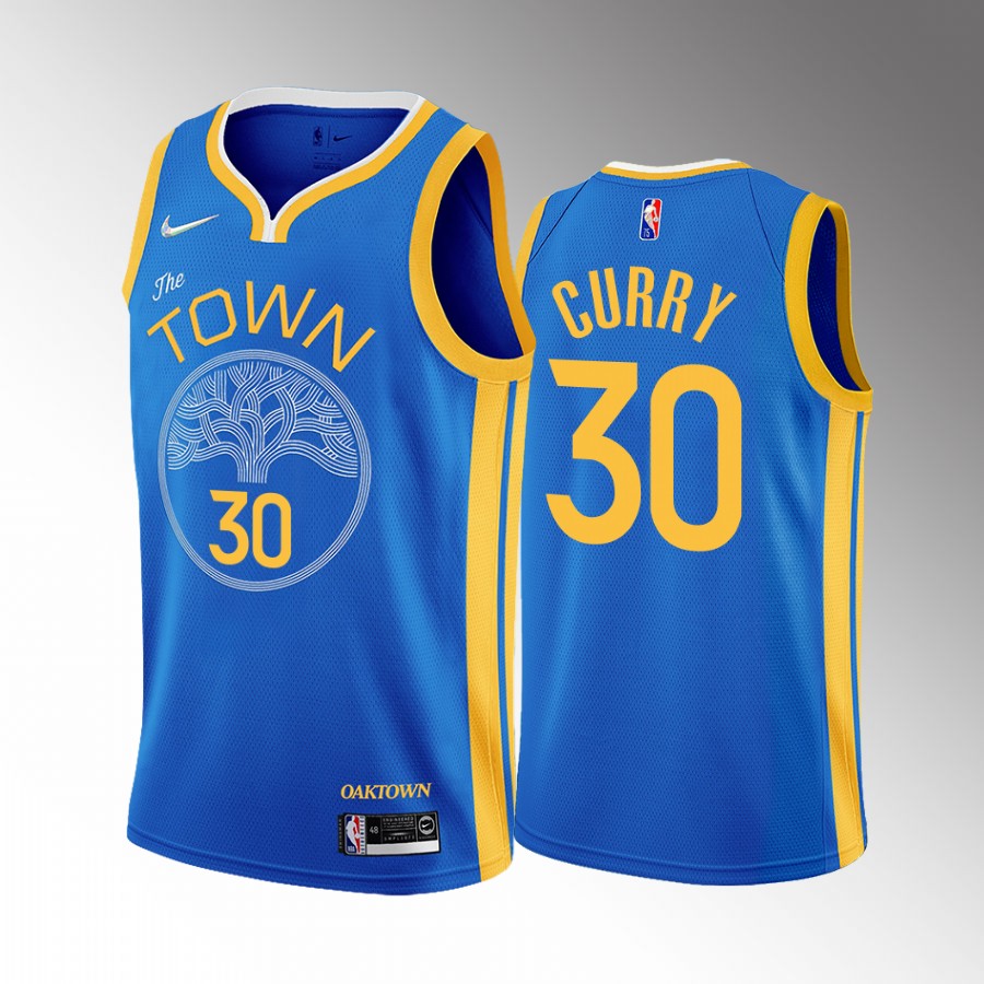 Stephen Curry Golden State Warriors Blue #30 Earned Edition Jersey OAK Town