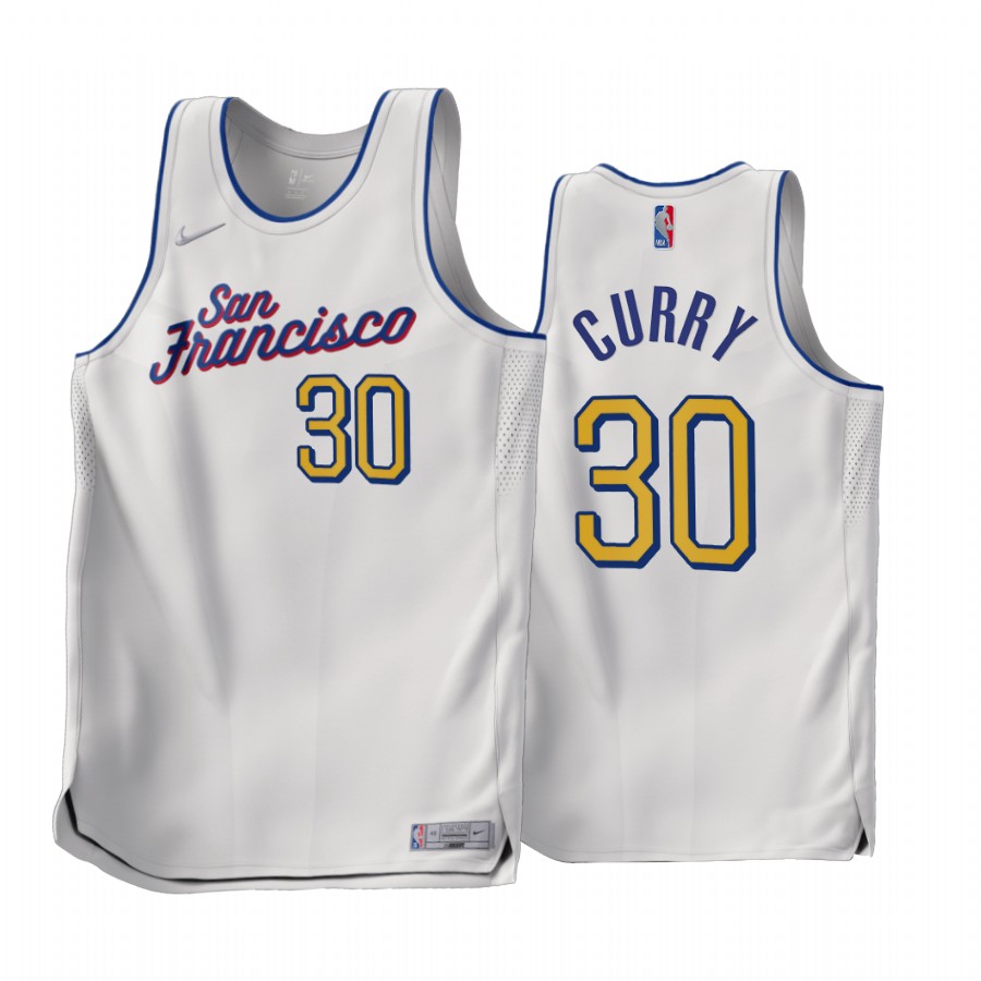 Stephen Curry Golden State Warriors White #30 Earned Edition Jersey