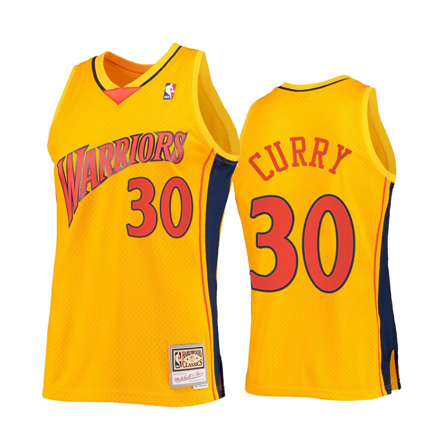 Stephen Curry 30 Golden State Warriors Reload 2.0 Gold Jersey HWC Swingman