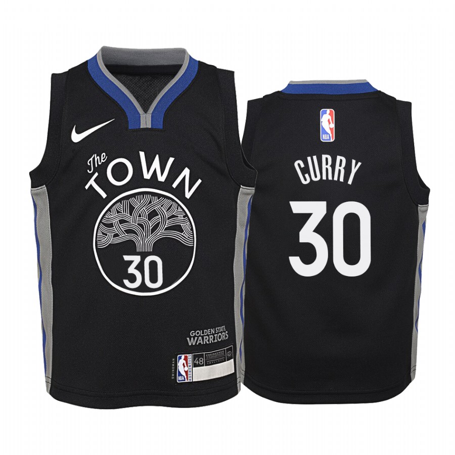 Stephen Curry Golden State Warriors  City Youth Jersey - Black