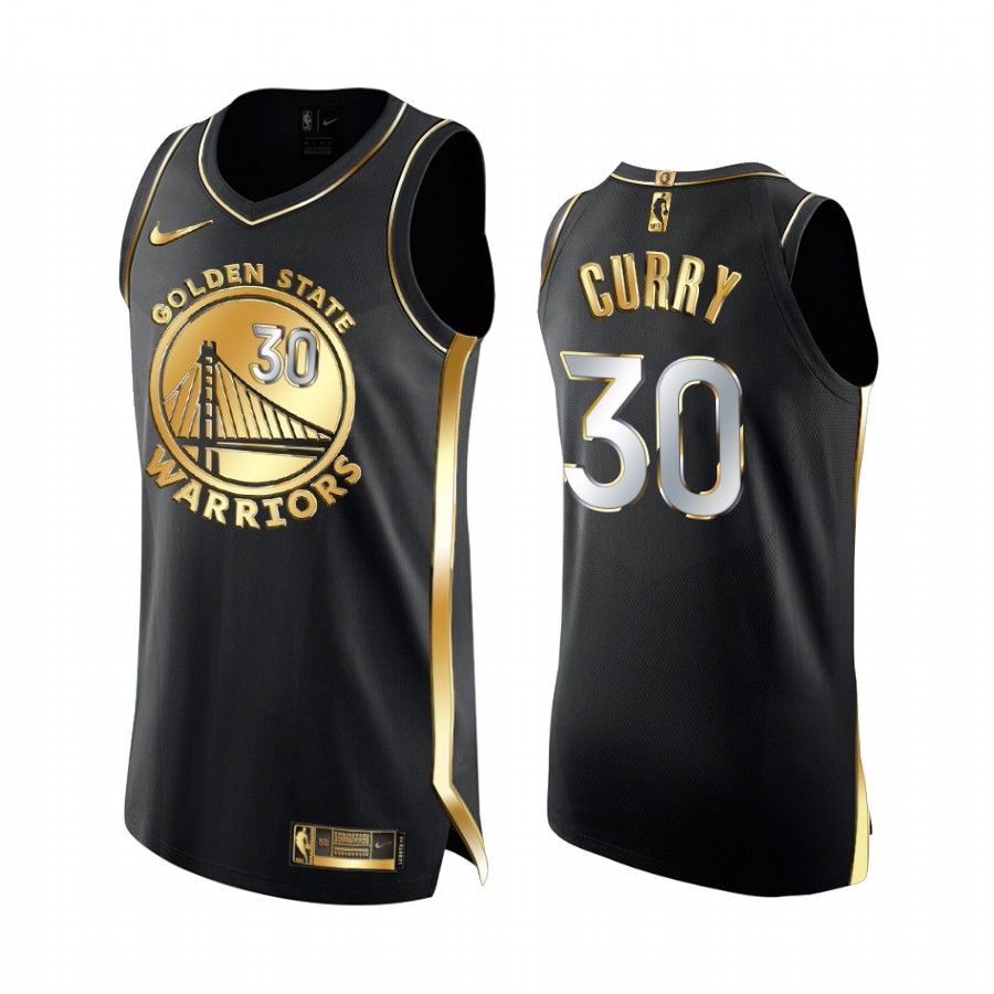 Stephen Curry Golden State Warriors Black Golden Edition Jersey 6X Champs