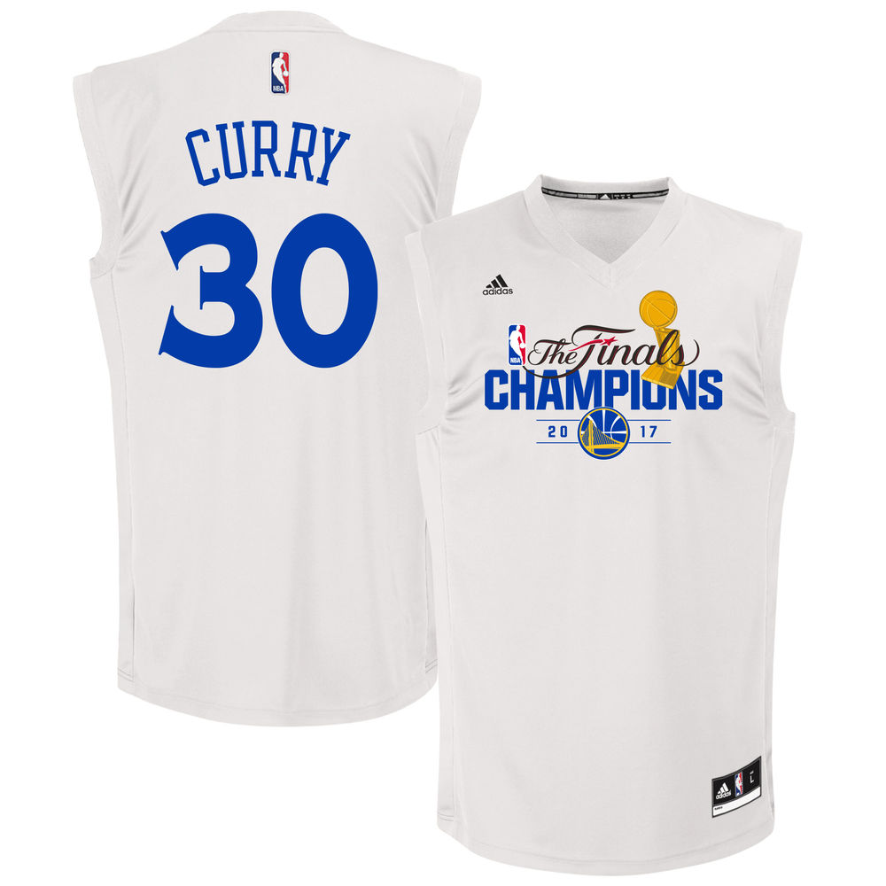 Stephen Curry Golden State Warriors #30 White  Finals Champions Fashion White jersey