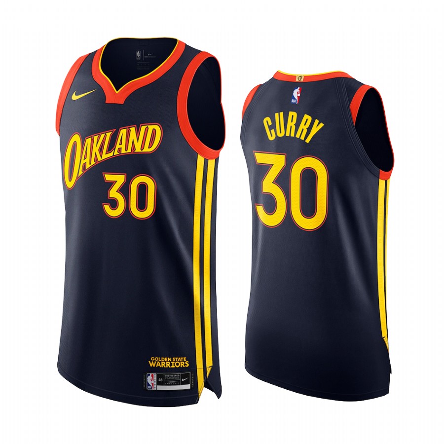 Stephen Curry Golden State Warriors Navy City Edition Jersey Player