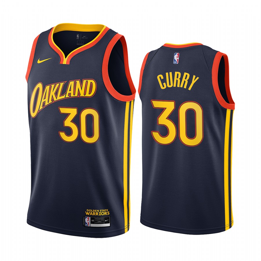 Stephen Curry Golden State Warriors Navy City Edition Oakland Jersey