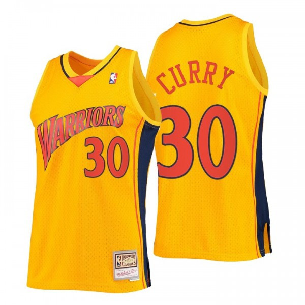 Stephen Curry Golden State Warriors Reload Yellow Jersey - All Stitched
