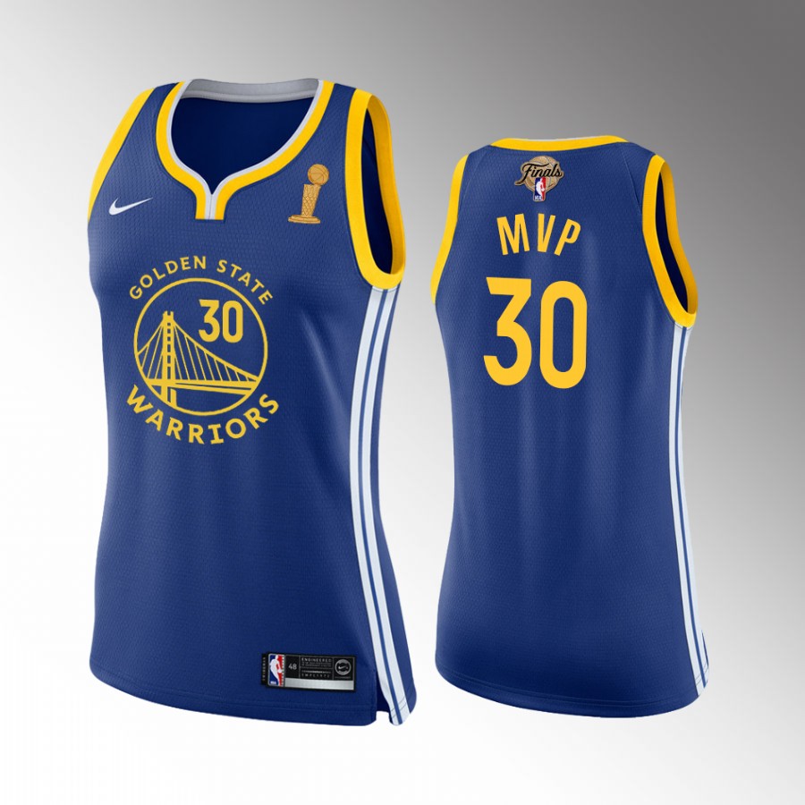 Stephen Curry Golden State Warriors Royal Finals MVP Women Jersey Icon