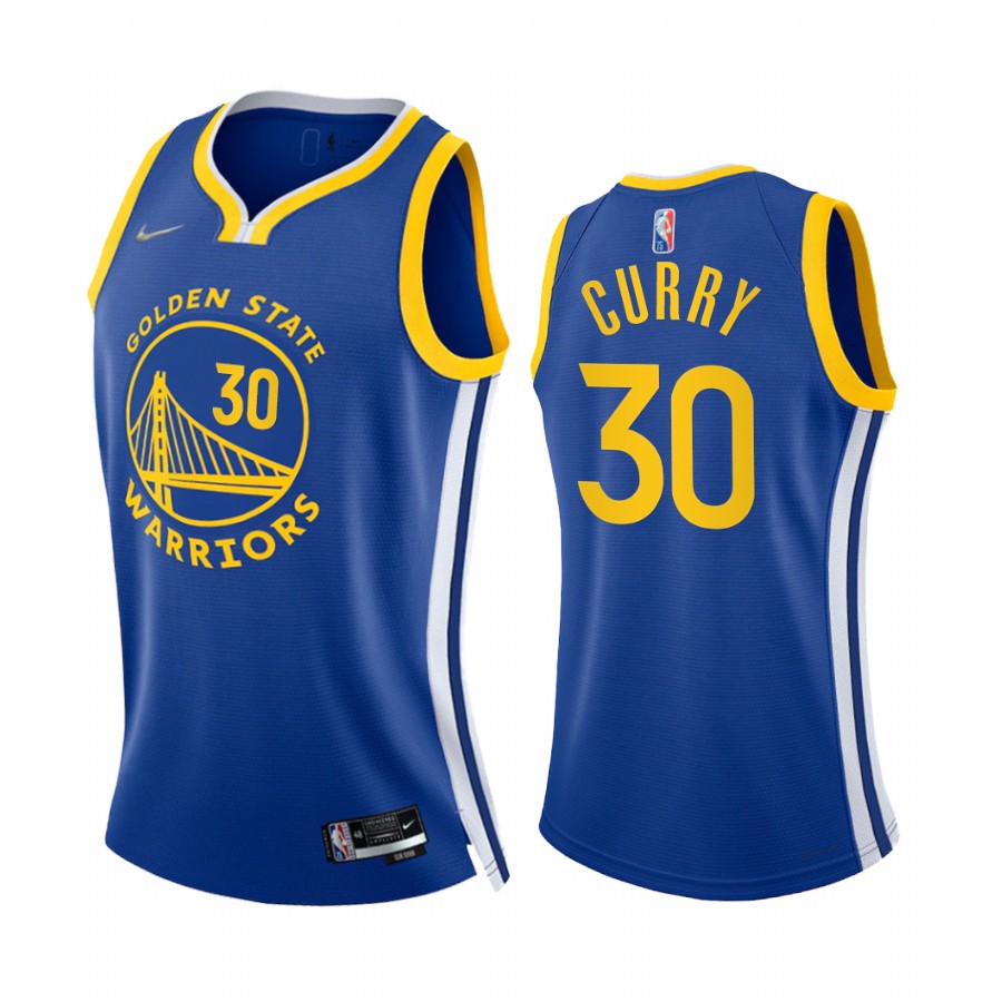 Stephen Curry Golden State Warriors Royal Icon Edition Women Jersey 75th Diamond Badge