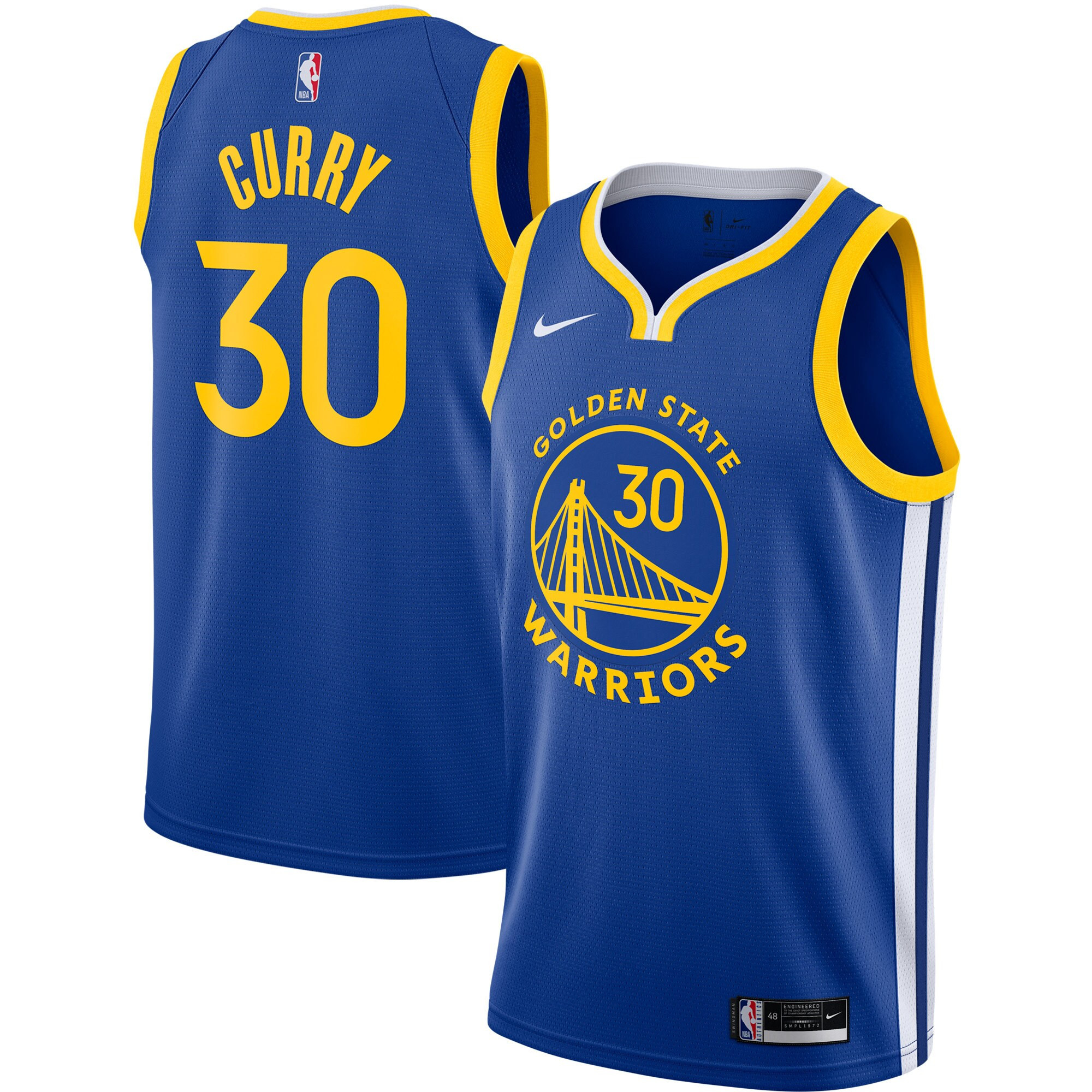 Stephen Curry Golden State Warriors White Gold & Black Gold Royal Icon Jersey - All Stitched