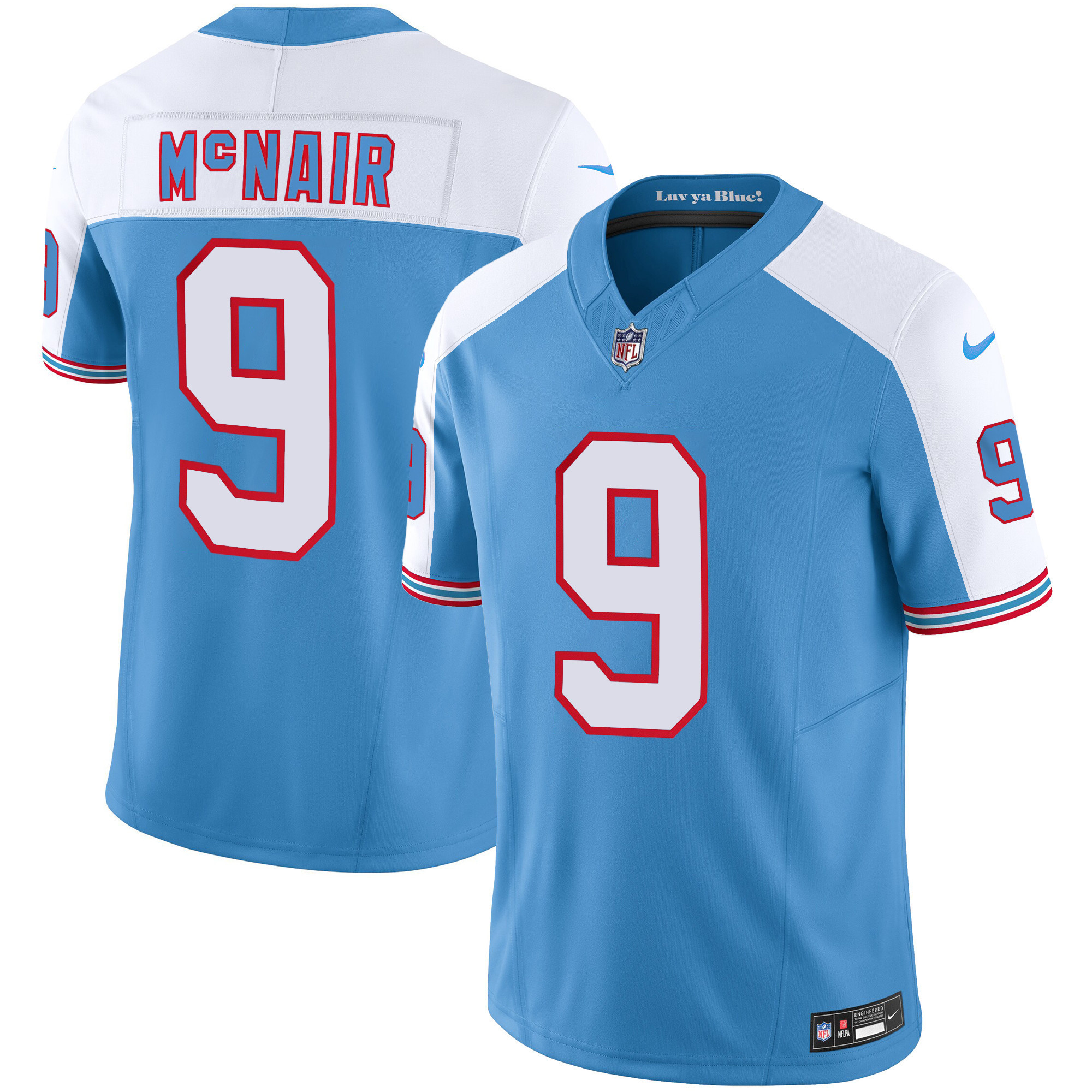 Steve Mcnair Men's Tennessee Titans Throwback Limited Vapor Alternate Jersey
