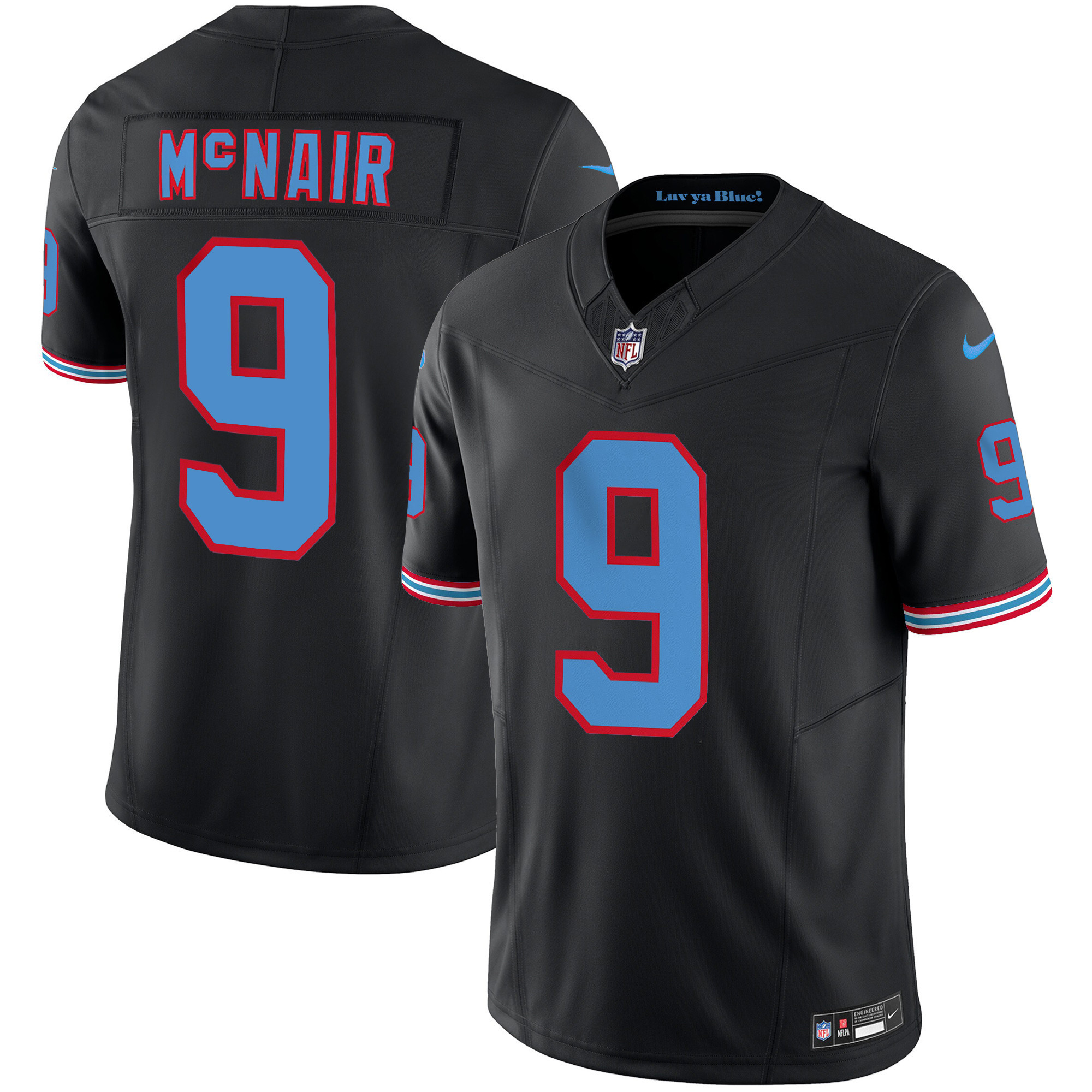 Steve Mcnair Men's Tennessee Titans Throwback Limited Vapor Black Jersey