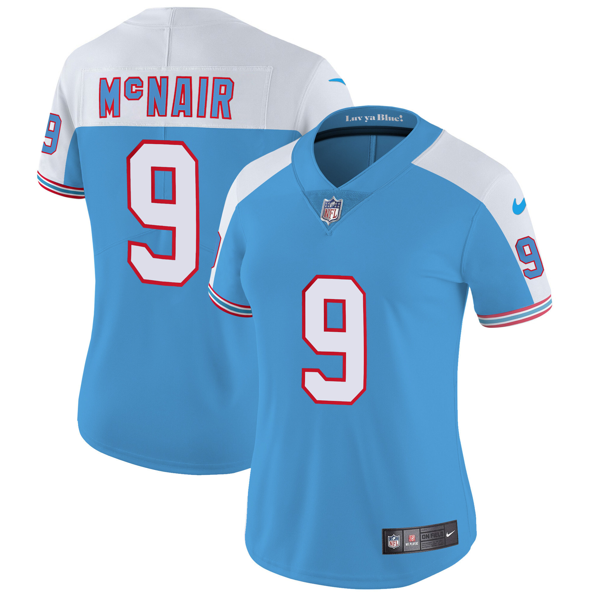 Steve Mcnair Women's Tennessee Titans Throwback Limited Vapor Alternate Jersey