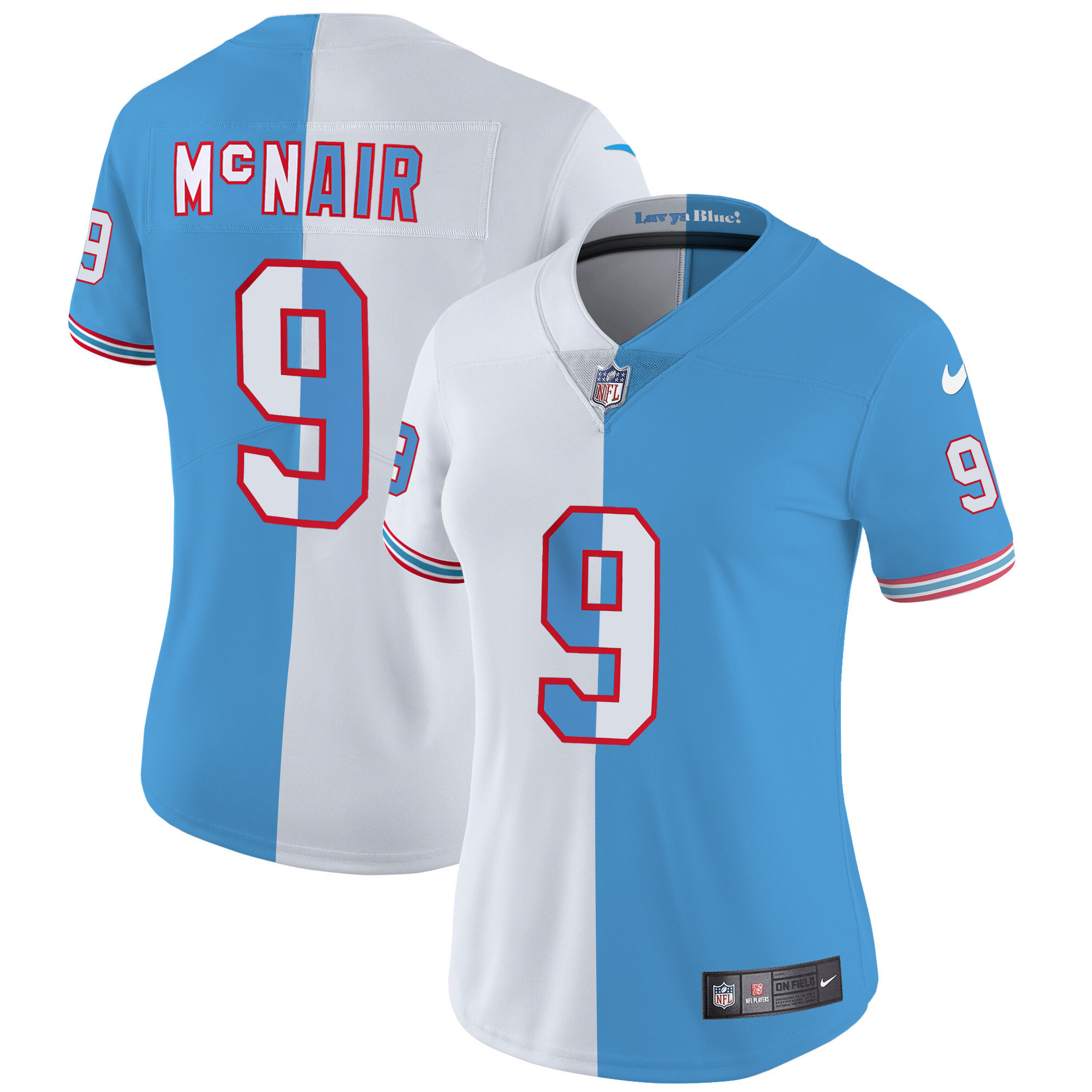 Steve Mcnair Women's Tennessee Titans Throwback Limited Vapor Split Jersey
