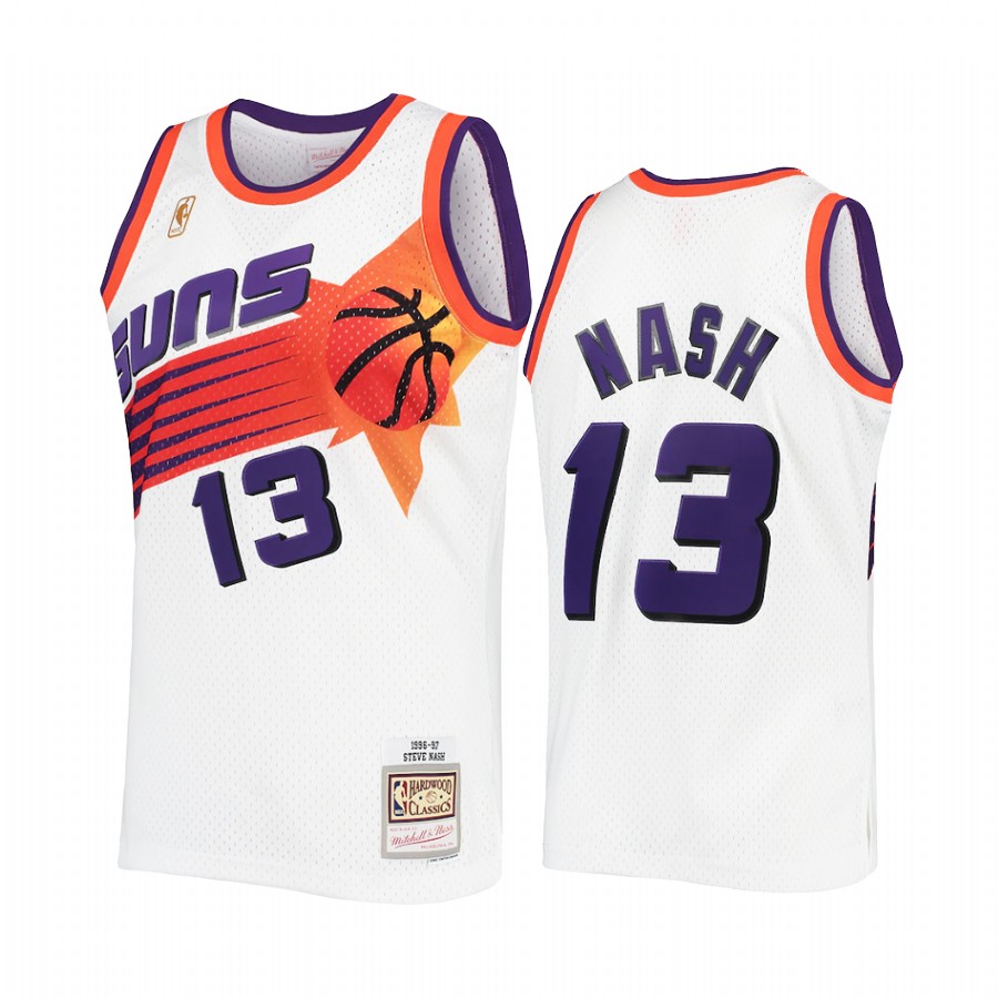 Steve Nash Phoenix Suns White 1996-1997 Hardwood Classics Jersey