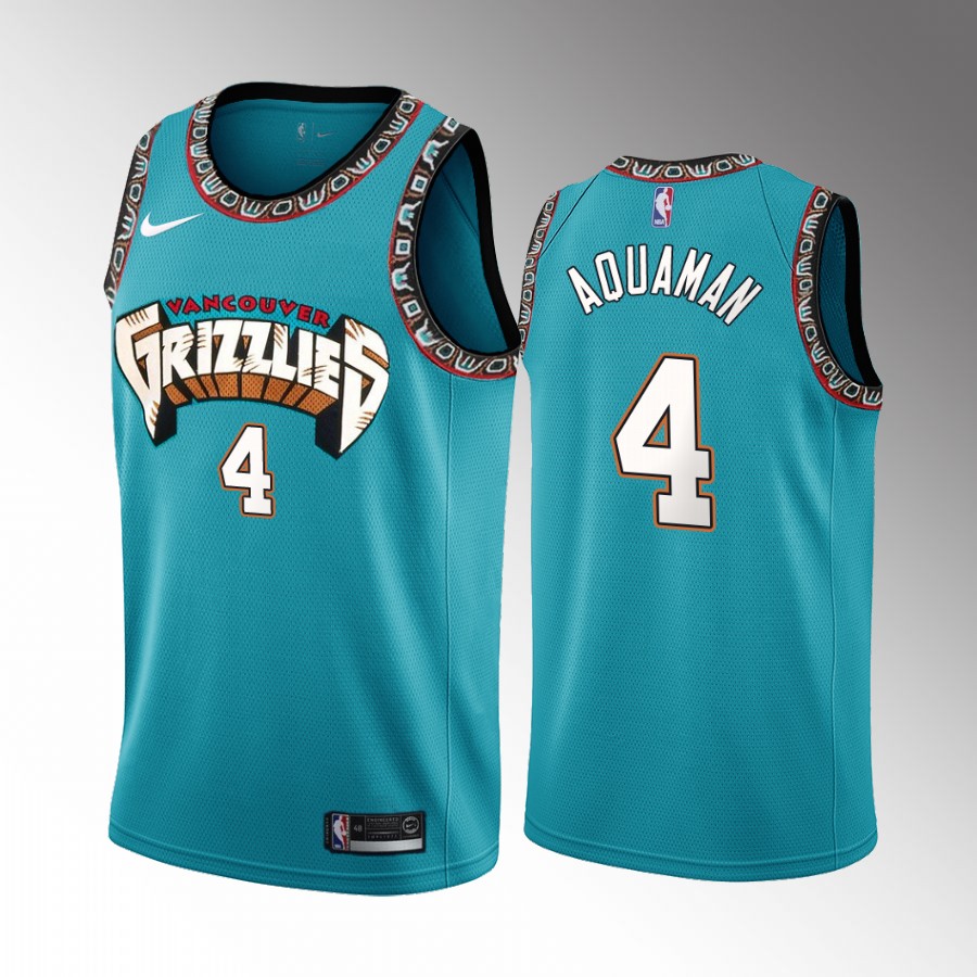 Steven Adams Aquaman Memphis Grizzlies #4 Blue Jersey Classic