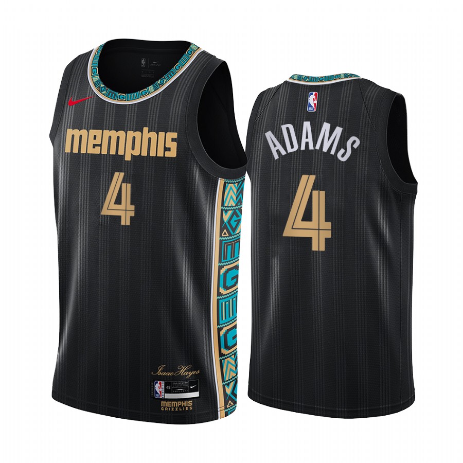 Steven Adams Memphis Grizzlies  City Edition Black #4 Jersey