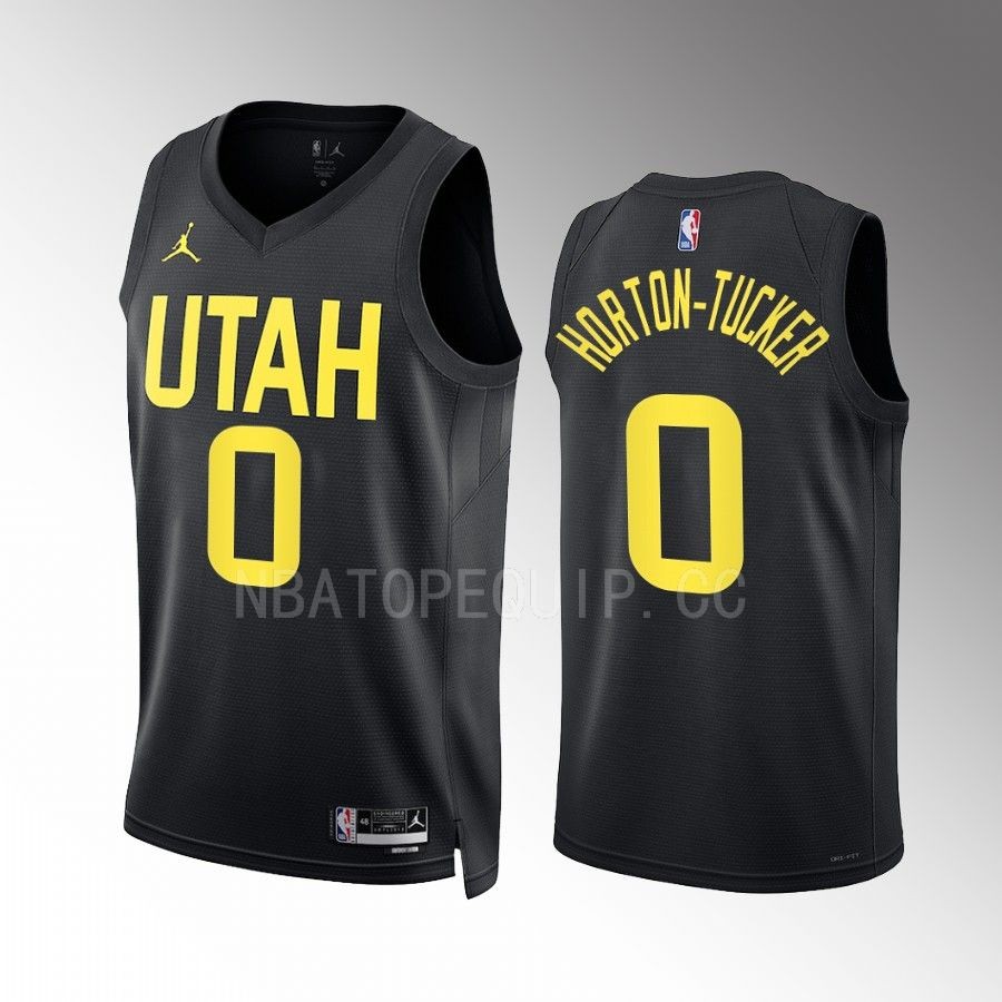 Talen Horton-Tucker Utah Jazz Black #0 Statement Edition Jersey Swingman