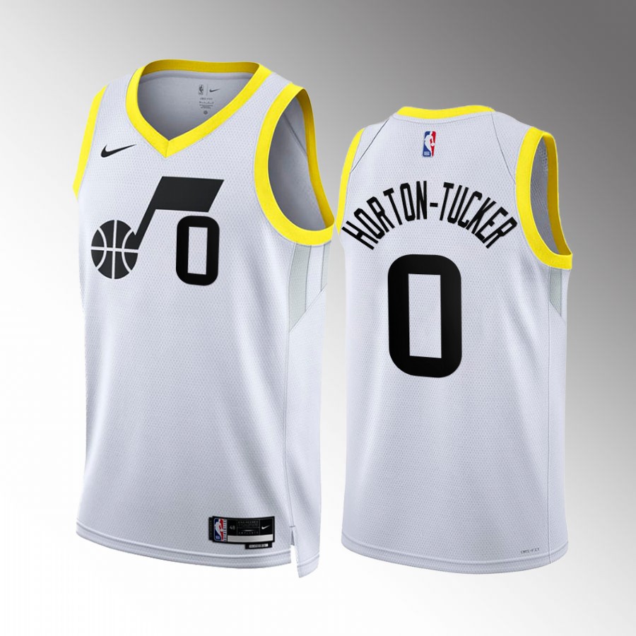 Talen Horton-Tucker Utah Jazz White #0 Association Edition Jersey Swingman